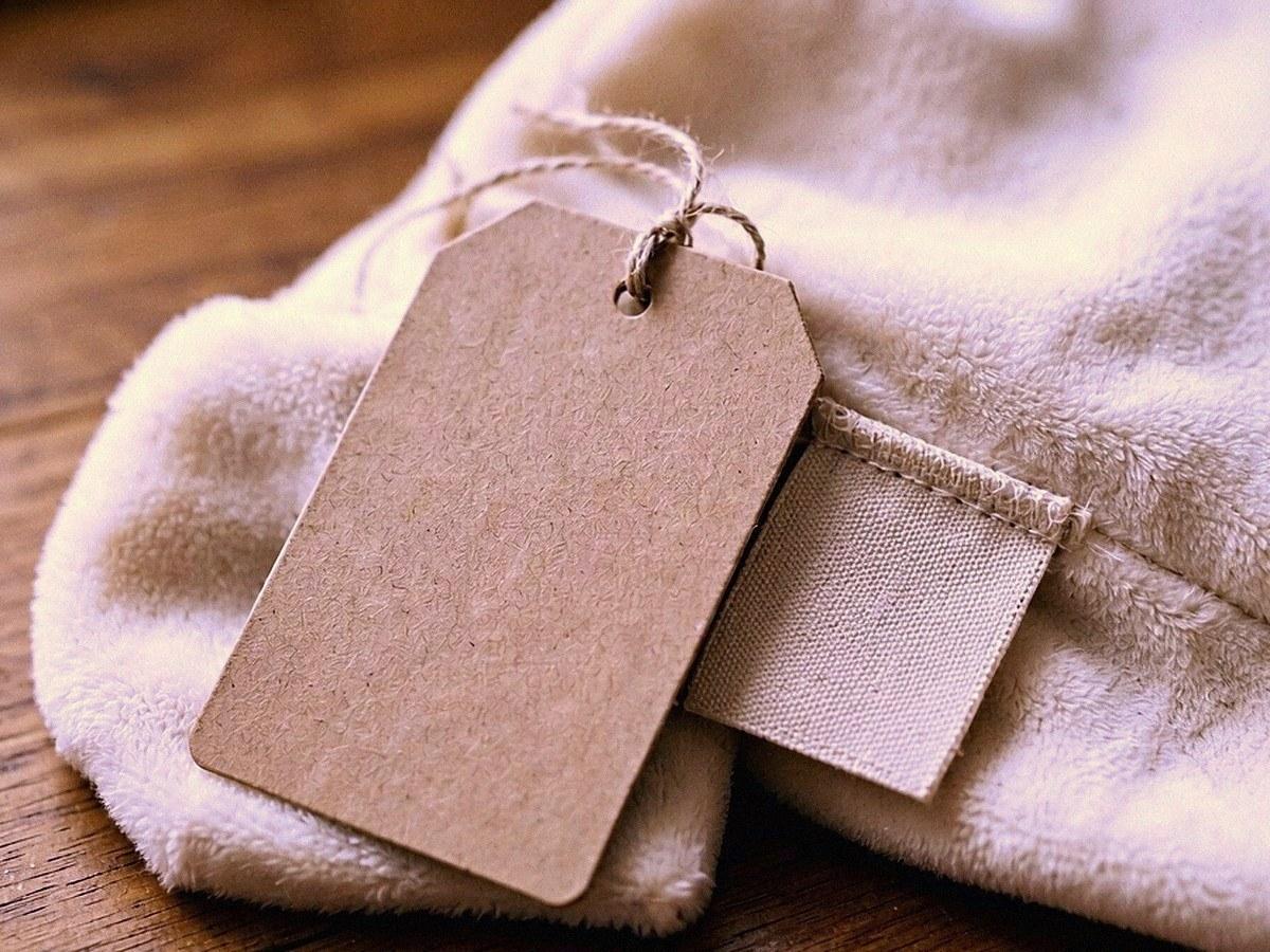 Branding and hangtag on a custom plush product